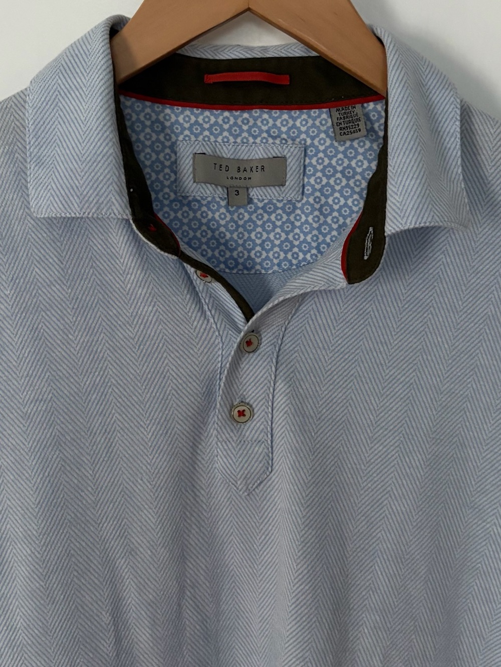 Ted Baker London Men’s Size 3(Medium)Short Sleeve Luxury Polo